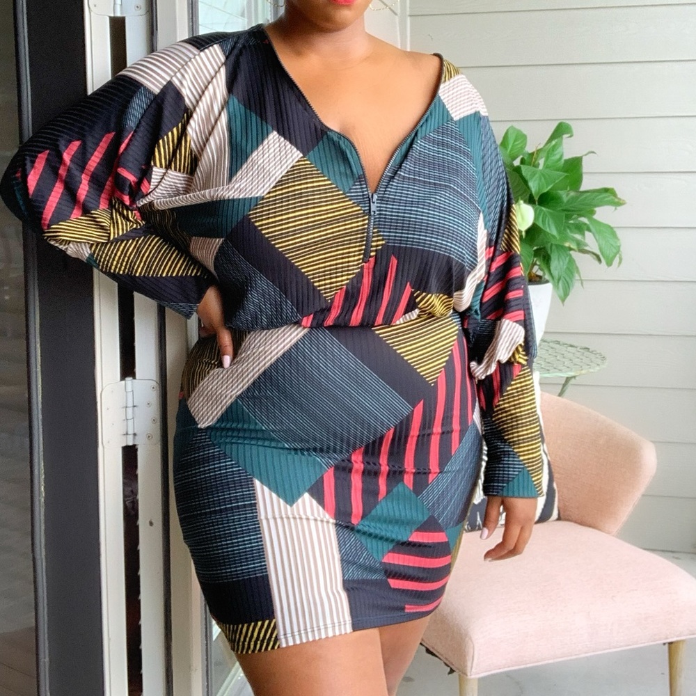 3X Puff Sleeve midi Dress